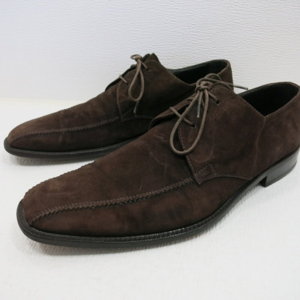 Faconnable Brown Suede Leather Dress Oxfords Fashion Footwear Shoes Sz 9 M